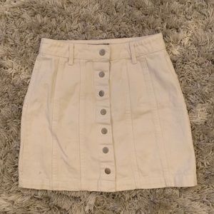 Forever 21 White Denim Skirt